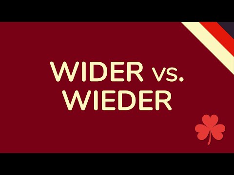 WIEDER oder WIDER Unterschied DEUTSCH (animiert) 🇩🇪