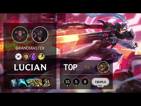 Lucian Top vs Renekton - KR Grandmaster Patch 11.12
