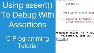 Using assert() To Help Debug Our Program With Assertions | C Programmi