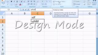 Excel 2007 VBA Edit Mode and Design Mode