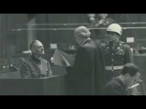 Nuremberg Trial Day 99 (1946) Field Marshal Wilhelm Keitel Direct Dr. Otto Nelte (AM)