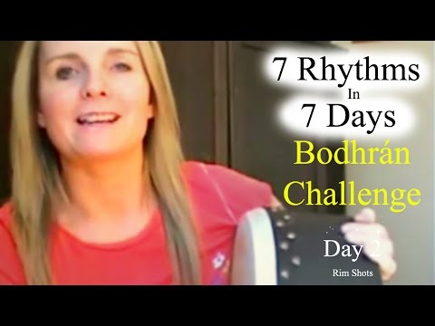 How To Play Bodhran Rim Shots / Stick Clicks - Day 2 Of 7 Rhythms In 7 Days Bodhran Challenge