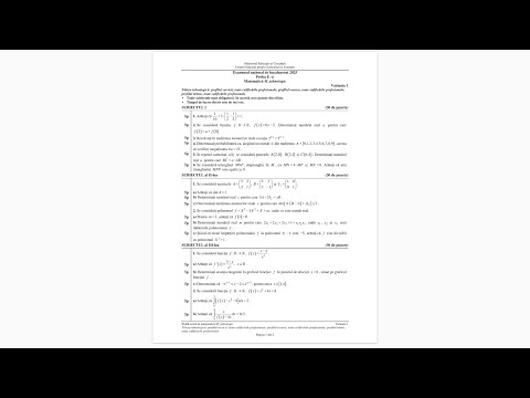 Rezolvarea subiectului de Bacalaureat 2025 - Tehnologic