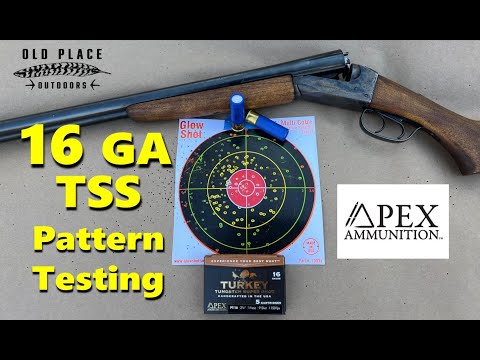 Old School Turkey Gun 16 GA. Pattern Testing - Apex TSS Turkey