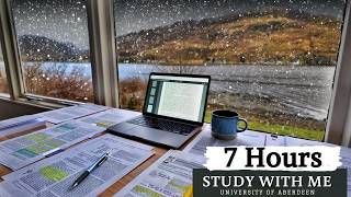 12-HOUR STUDY WITH ME on A RAINY DAY 🎓  Scottish Highlands | Pomodoro | Deep Work Mode | No Music