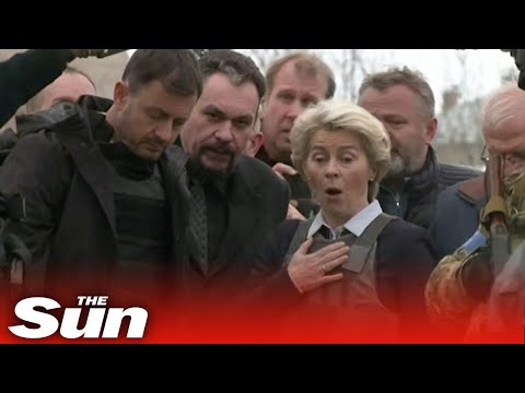 EU's von der Leyen shown bodies of victims of Bucha massacre in Ukraine