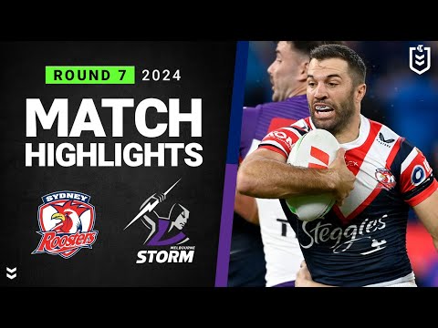 NRL 2024 | Roosters v Storm | Match Highlights