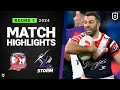 NRL 2024 | Roosters v Storm | Match Highlights