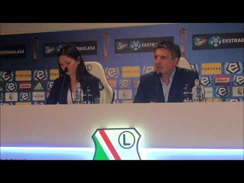 Trenerzy Probierz i Jozak po meczu Legii z Cracovią