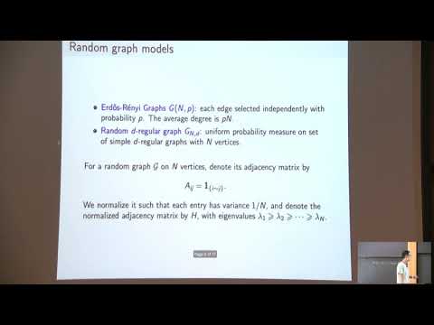 Spectral Statistics of Sparse Random Graphs - Jiaoyang Huang