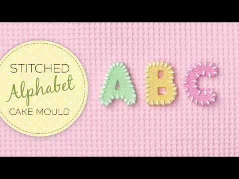 Stitched Flowers SMALL ALPHABET silicone icing mould design mat Stitched Flowers SMALL ALPHABET silicone icing mould design mat