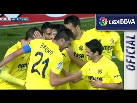 Gol de Bruno Soriano (1-0) en el Villarreal CF - Málaga CF - HD