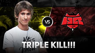 Triple kill! by Dendi vs HR @ ESL One EU Quals