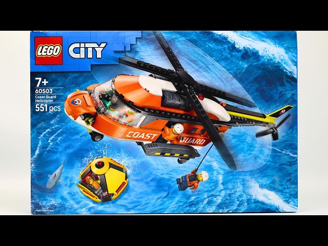 Vídeo relacionado con LEGO City Helicóptero de Guardacostas de Juguete - Maqueta de Vehículo de Emergencias con Puertas Correderas, 4 Minifiguras y Figura de Tiburón - Regalo de Cumpleaños para Niños de 7+ Años - 60503
