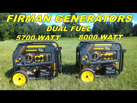 Firman dual fuel Generators 5700 and 8000 watts models - Review