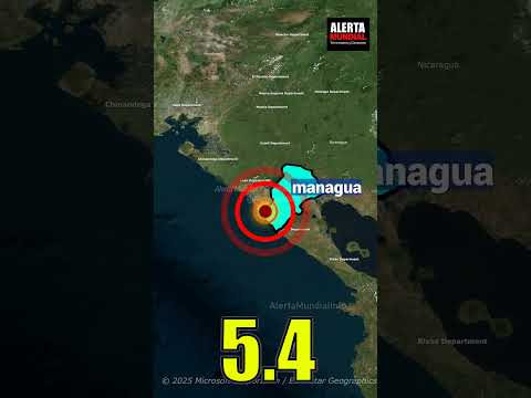 El 17 de noviembre de 2025, un sismo de magnitud 5.4 se registró en Nicaragua