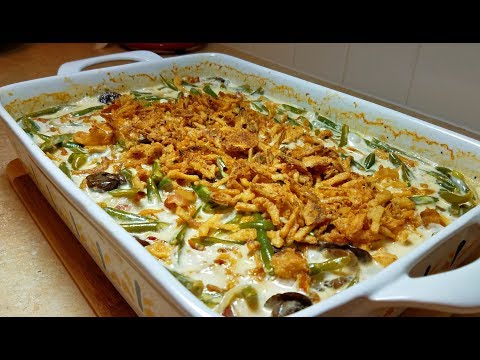 Green Bean Casserole Recipe (Mushroom Cream Sauce...