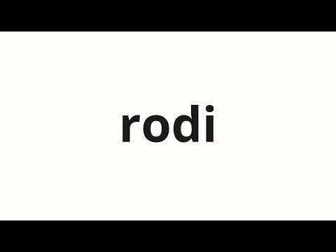 How to pronounce rodi | 로디 (roadie in Korean)