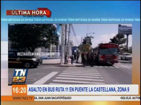 Asalto se registró en bus de Ruta 11 en la Zona 9 capitalina