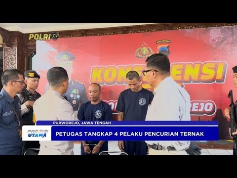 PETUGAS TANGKAP 4 PELAKU PENCURIAN TERNAK DI PURWOREJO