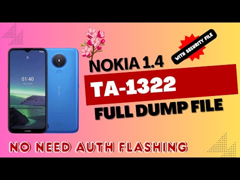 Nokia 1.4 TA-1322 Full Dump File(After Write Dump No Need Auth Flash(mwunlockzone/mwrepairzone[MW]