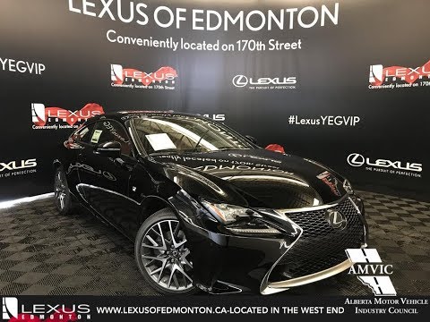 Black 2018 Lexus RC 350 F Sport Series 2 Walkaround Review South Edmonton Alberta
