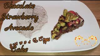 Chocolate, Strawberry, Avocado Cake