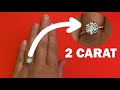 2 CARAT ROUND DIAMOND ON HAND Size 6 Finger