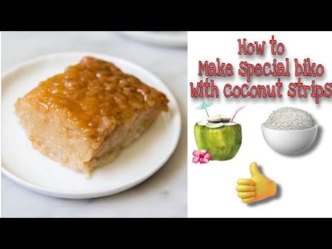 Special biko with fresh coconut strips/Filipo recipe