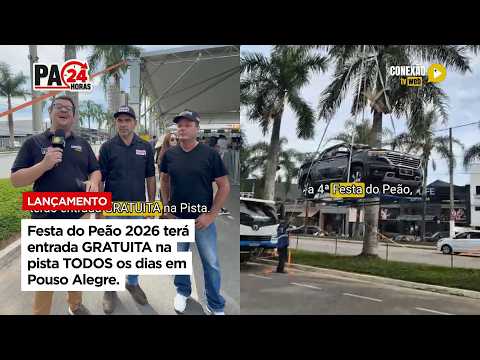 Vídeo: Festa do Peão 2026 terá entrada GRATUITA na pista TODOS os dias em Pouso Alegre.