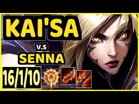 VIPER (KAI'SA) vs SENNA - 16/1/10 KDA BOTTOM ADC CHALLENGER GAMEPLAY - KR