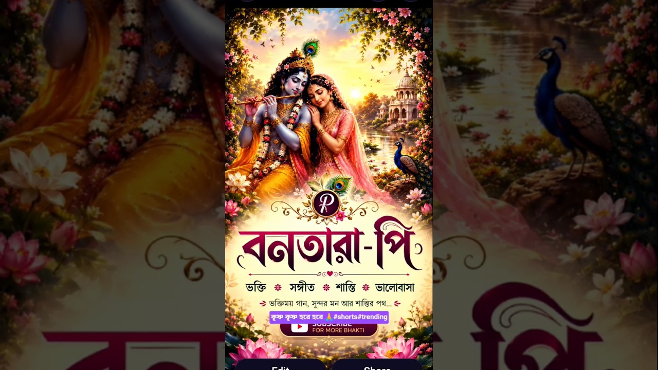 কৃষ্ণ কৃষ্ণ হরে হরে 🙏🙏🥀🥀🌿🥀 বাঁশরী #কৃষ্ণ#শর্ট ভিডিও#ইউটিউব শট#trending #love #song #radheshyam #yt🥰