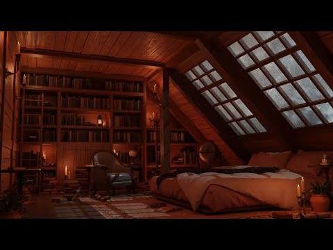 Thunderstorms Sounds with Heavy Rain - The Hidden Attic Ambience - 8 Hours
