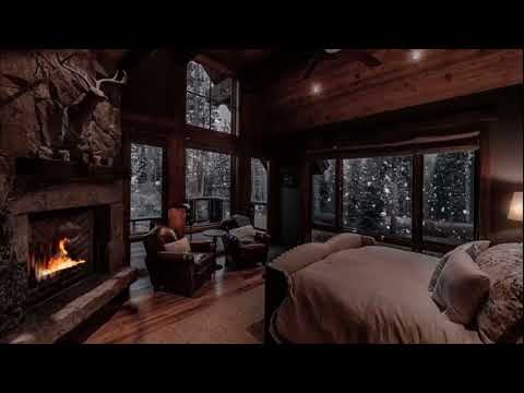 Dormir en Douceur Ambiance de Tempête De Neige ☃️ Dans Une Maison en bois. 