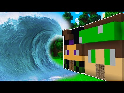 ONDA GIGANTE contro CASA MARCY E YOUTUBERS - Minecraft ITA