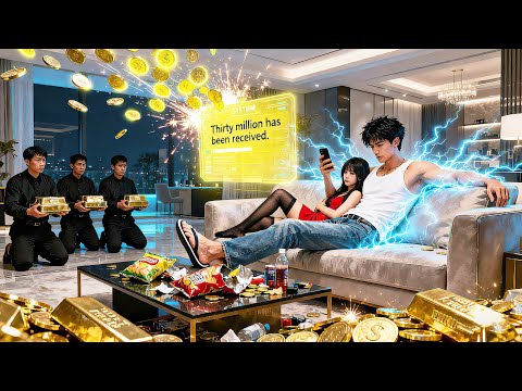 Lazy equals wealth A young man collapses at work awakens a system earn money by slacking off