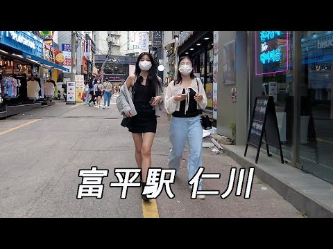 [4K Seul] Caminhei pelo shopping subterrâneo Bupyeong Station e pela Bupyeong Culture Street, a maior rua juvenil de Incheon. 🇰🇷 Destinos turísticos de viagens na Coreia
