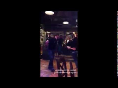 Georgian rugby players dance after winning the Romania