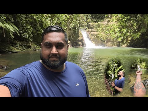 Hiking in deep MUD to Rio Seco Waterfall, Trinidad
