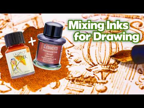Stop Using Boring Ink: Mix custom colors for fountain pen drawing