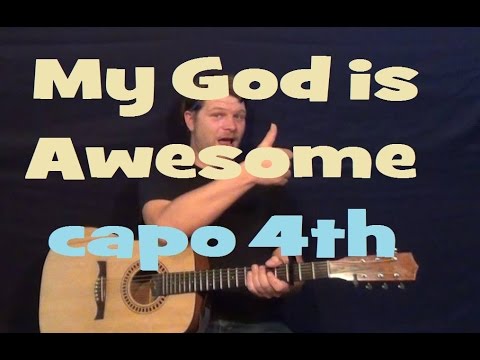 My God Is Awesome (Charles Jenkins) Guitar Lesson Easy Strum chord How to Play