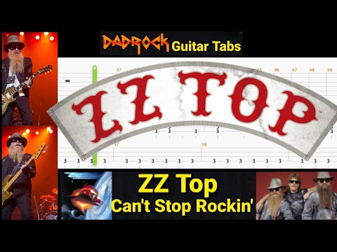 Can't Stop Rockin - ZZ Top - Guitar + Bass TABS Lesson