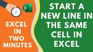 Start a New Line in the Same Cell in Excel (Shortcut & Formula)