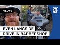 Knipbeurt op motor: ‘Een beetje behelpen’