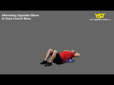 Alt Opposite Elbow to Knee Crunch Bosu