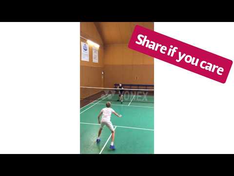 Badminton fun: deception, tricks with a spooky ending