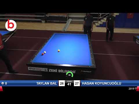 TAYLAN BAL & HASAN KOYUNCUOĞLU Bilardo Maçı - 2019 TÜRKİYE KUPASI 2.ETAP ERKEKLER-2.TUR