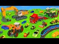 The Field Gets Harvested By A Tractor
