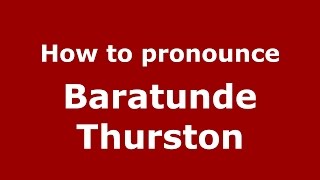 How to pronounce Baratunde Thurston