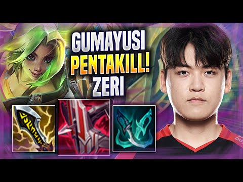 GUMAYUSI GETS PENTAKILL WITH ZERI! - T1 Gumayusi Plays Zeri ADC vs Kalista! | Season 2022